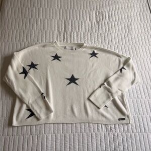 Calvin Klein White Oversized Knit Sweater Size M